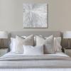 MADISON PARK SIGNATURE Sunburst Wall Art – Modern Resin Dimensional Radiant Color Hand Painted Home Décor Abstract Textured Gold 30″ W x 30″ H x 1.25″ D(Silver)