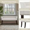 Madison Park Accent Bench, Upholstered with Nailhead Trim, & Padded Seat Entryway Bench Small, End of Bed Bench with Back, 49.5″ W x 19.25″ D x 23″ H, Tan(Cream)