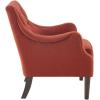 Madison Park Accent Chair for Living Room, Upholstered Button Tufted Back, Removable 5.75″ T Seat Cushion, Solid Wood Legs, Modern Accent Armchair Family Room Furniture, Bedroom Chair, 29.25″ W Spice(Spice)