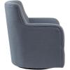 Madison Park Adele Upholstered Swivel Accent Chair, Cozy Upholstered Swivel Chair for Living Room, 7″ Thick Removable Cushion, Modern Accent Armchair, Family Room Furniture, Bedroom Chair, Blue, 29″W