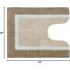 Madison Park Amherst Bathroom Rugs Room Décor 100% Cotton Tufted Ultra Soft Non-Slip, Absorbent Quick Dry Bathtub Mats, 20×30, Brown/Blue(Brown/Blue)