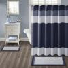 Madison Park Amherst Bathroom Rugs Room Décor 100% Cotton Tufted Ultra Soft Non-Slip, Absorbent Quick Dry Bathtub Mats, 20×30, Brown/Blue(Navy)