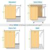 Madison Park Amherst Bathroom Shower Curtain Faux Silk Pieced Striped Modern Microfiber Bath Curtains, 72×72 Inches, Aqua(Green)