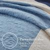 Madison Park Attingham Reversible Quilt Set – All Season Breathable Coverlet, Lightweight Cozy Bedding Layers, Matching Shams, Full/Queen(90″x90″), Navy 7 Piece(Navy)