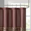 Madison Park Aubrey Shower Curtain Paisley Jacquard Pieced Microfiber Faux Silk Modern Home Bathroom Decorations Bathtub Privacy Screen, Decorative Bathroom, 72″ x 72″, Navy(Burgundy)