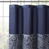 Madison Park Aubrey Shower Curtain Paisley Jacquard Pieced Microfiber Faux Silk Modern Home Bathroom Decorations Bathtub Privacy Screen, Decorative Bathroom, 72″ x 72″, Navy(Navy)