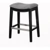 Madison Park Belfast Bar Stools, Contour Padded Seat, Nail Head Trim, Modern Kitchen Counter Chair, Solid Hardwood, Metal Kickplate Footrest, Dining Room Accent Furniture, Linen(Grey)