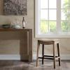 Madison Park Belfast Bar Stools, Contour Padded Seat, Nail Head Trim, Modern Kitchen Counter Chair, Solid Hardwood, Metal Kickplate Footrest, Dining Room Accent Furniture, Linen(Linen)
