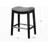 Madison Park Belfast Bar Stools, Contour Padded Seat, Nail Head Trim, Modern Kitchen Counter Chair, Solid Hardwood, Metal Kickplate Footrest, Dining Room Accent Furniture, Linen(Grey)