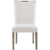 Madison Park Braiden Dining Chairs Fabric Cover Cushion Modern Style Sturdy Solid Wood Family Room Furniture Side-Stool, Natural