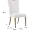 Madison Park Braiden Dining Chairs Fabric Cover Cushion Modern Style Sturdy Solid Wood Family Room Furniture Side-Stool, Natural