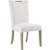 Madison Park Braiden Dining Chairs Fabric Cover Cushion Modern Style Sturdy Solid Wood Family Room Furniture Side-Stool, Natural