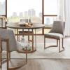 Madison Park Bryce Parsons Upholstered Accent Dining Chairs Set of 2, Padded Seat with Cushion, Antique Gold Metal Frame Back and Sled Leg, Contemporary Modern Chic for Kitchen, Cream 2 Piece(Grey)