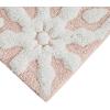 Madison Park Casablanca 100% Cotton Tufted Bathroom Rugs Luxurious Plush Medallion Floral Pattern Bath Mat Absorbent, Quick Dry, Spa Design Shower Room Décor, Round 25″, Taupe(Pink)