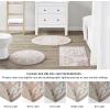 Madison Park Casablanca 100% Cotton Tufted Bathroom Rugs Luxurious Plush Medallion Floral Pattern Bath Mat Absorbent, Quick Dry, Spa Design Shower Room Décor, Round 25″, Taupe(Pink)