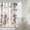 Madison Park Cassandra Cotton Percale Bathroom Shower, Printed Floral Design Modern Shabby Chic Privacy Bath Fabric Curtains, 72″x72″, Blush (MP70-6717)(Blush)