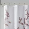 Madison Park Cecily Botanical Modern Shower Curtain, Contemporary Design Water Repellent Shower Curtains for Bathroom, 72 X 72, Grey(Mauve)