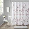 Madison Park Cecily Botanical Modern Shower Curtain, Contemporary Design Water Repellent Shower Curtains for Bathroom, 72 X 72, Grey(Mauve)