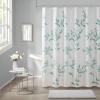 Madison Park Cecily Botanical Modern Shower Curtain, Contemporary Design Water Repellent Shower Curtains for Bathroom, 72 X 72, Grey(Seafoam)
