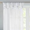 Madison Park Ceres DIY Twisted Tab Sheer Curtain, Pair Panels, Lightweight Window Treatment, Voile Privacy, Light Filtering Drape for Bedroom and Apartment, 50 in x 84 in, White 2 Piece(White)