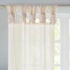 Madison Park Ceres DIY Twisted Tab Sheer Curtain, Pair Panels, Lightweight Window Treatment, Voile Privacy, Light Filtering Drape for Bedroom and Apartment, 50 in x 84 in, White 2 Piece(Ivory)