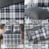 Madison Park Comfort Classics Larkspur Reversible Down Alternative 3M Scotchgard Comforter Mini Set, Full/Queen, Red/Black(Black/White)