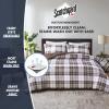 Madison Park Comfort Classics Larkspur Reversible Down Alternative 3M Scotchgard Comforter Mini Set, Full/Queen, Red/Black(Brown)