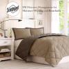 Madison Park Comfort Classics Larkspur Reversible Down Alternative 3M Scotchgard Comforter Mini Set, Full/Queen, Red/Black(Brown/Sand)