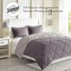 Madison Park Comfort Classics Larkspur Reversible Down Alternative 3M Scotchgard Comforter Mini Set, Full/Queen, Red/Black(Charcoal/Grey)