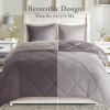 Madison Park Comfort Classics Larkspur Reversible Down Alternative 3M Scotchgard Comforter Mini Set, Full/Queen, Red/Black(Charcoal/Grey)