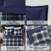 Madison Park Comfort Classics Larkspur Reversible Down Alternative 3M Scotchgard Comforter Mini Set, Full/Queen, Red/Black(Navy)