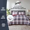 Madison Park Comfort Classics Larkspur Reversible Down Alternative 3M Scotchgard Comforter Mini Set, Full/Queen, Red/Black(Red)
