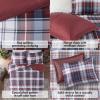 Madison Park Comfort Classics Larkspur Reversible Down Alternative 3M Scotchgard Comforter Mini Set, Full/Queen, Red/Black(Red)
