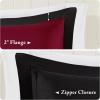 Madison Park Comfort Classics Larkspur Reversible Down Alternative 3M Scotchgard Comforter Mini Set, Full/Queen, Red/Black(Red/Black)