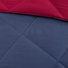 Madison Park Comfort Classics Larkspur Reversible Down Alternative 3M Scotchgard Comforter Mini Set, Full/Queen, Red/Black(Red/Navy)