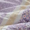 Madison Park Comforter Set, Seersucker Floral King Size Comforter Sets, Microfiber Comforters, All Season Lightweight Comforter, Throw Pillows, Caralie, Full/Queen Purple 5 Piece(Purple)