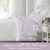 Madison Park Cotton Sheet Set, Soft & Breathable 500TC Egyptian Cotton Sheets, All Seaons Elastic Deep Pockect Sheet Set, Lightweighted 100% Egyptian Bed Sheets, Queen Grey 4 Piece(Lilac)