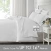 Madison Park Cotton Sheet Set, Soft & Breathable 500TC Egyptian Cotton Sheets, All Seaons Elastic Deep Pockect Sheet Set, Lightweighted 100% Egyptian Bed Sheets, Queen Grey 4 Piece(White)