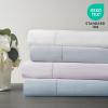 Madison Park Cotton Sheet Set, Soft & Breathable 500TC Egyptian Cotton Sheets, All Seaons Elastic Deep Pockect Sheet Set, Lightweighted 100% Egyptian Bed Sheets, Queen Grey 4 Piece(Lilac)
