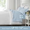 Madison Park Cotton Sheet Set, Soft & Breathable 500TC Egyptian Cotton Sheets, All Seaons Elastic Deep Pockect Sheet Set, Lightweighted 100% Egyptian Bed Sheets, Queen Grey 4 Piece(Blue)