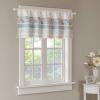 Madison Park Dawn Printed Blue Window Valance , Cotton Pieced Rod Pocket Print Floral Valances for Windows , 50X18″ , Teal