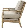 Madison Park Donohue Mid-Century Modern Accent Chairs for Living Room with Nailhead Trim, Solid Wood, Oakwood Finish, Upholstered Seat, Lounge for Reading Bedroom Furniture, Light Grey(Light Grey)