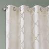 Madison Park Eden Single Curtain for Bedroom, Modern Contemporary Light Sheers for Living Room, Geometric Pattern with Grommet, 50×95, White(Ivory)