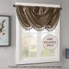 Madison Park Elena Waterfall Embellished Rod Pocket Valance , Faux Silk Valances for Window , 38X46″ , Bronze(Bronze)