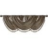 Madison Park Elena Waterfall Embellished Rod Pocket Valance , Faux Silk Valances for Window , 38X46″ , Bronze(Bronze)