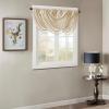Madison Park Elena Waterfall Embellished Rod Pocket Valance , Faux Silk Valances for Window , 38X46″ , Bronze(Champagne)