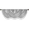 Madison Park Elena Waterfall Embellished Rod Pocket Valance , Faux Silk Valances for Window , 38X46″ , Bronze(Silver)