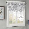 Madison Park Elena Waterfall Embellished Rod Pocket Valance , Faux Silk Valances for Window , 38X46″ , Bronze(Silver)
