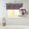 Madison Park Emilia Faux Silk Valance, DIY Twist Tab Top Finish with Beads, Window Valance Curtain for Living Room, Bedroom and Dorm, 26″L x 50″W, Blush(Purple)