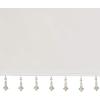 Madison Park Emilia Faux Silk Valance, DIY Twist Tab Top Finish with Beads, Window Valance Curtain for Living Room, Bedroom and Dorm, 26″L x 50″W, Blush(White)